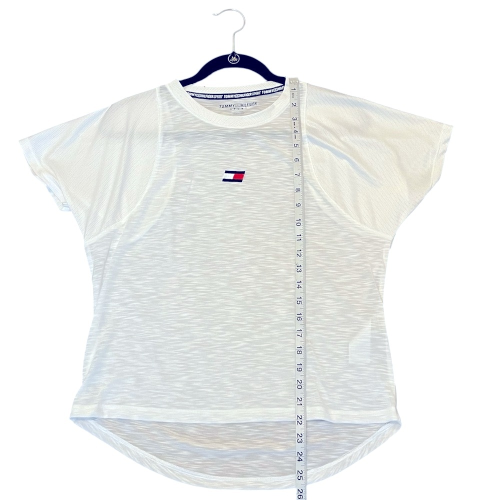Tommy Hilfiger Sport White Crew Neck T-shirt Size: Medium - Picture 4 of 5
